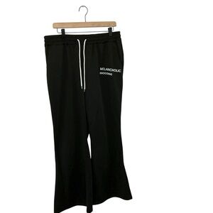 Manfinity “Melancholic Brooding” Black Sweatpants XL